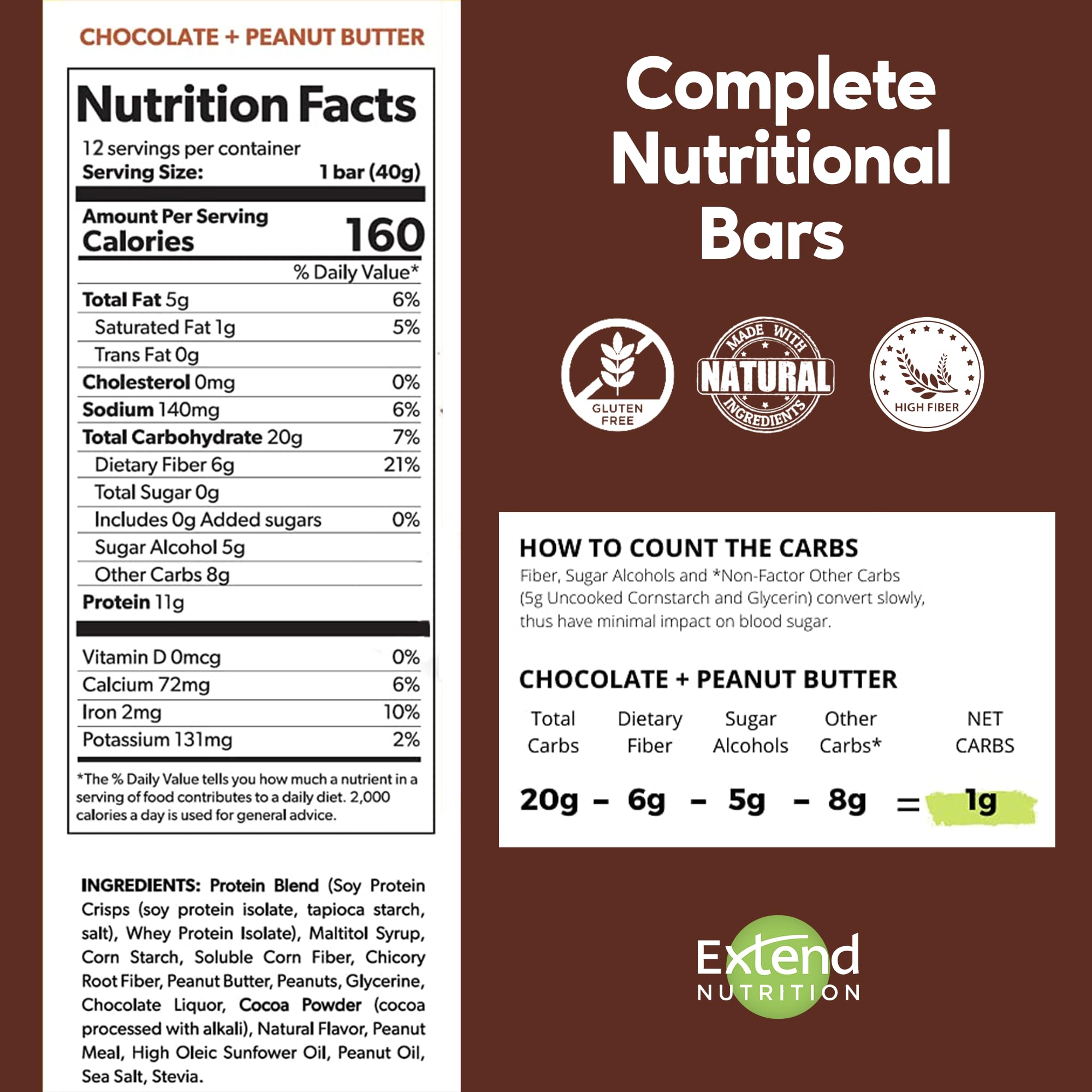 Barras Extend Bar proteicas de 11 g para saciar entre comidas.