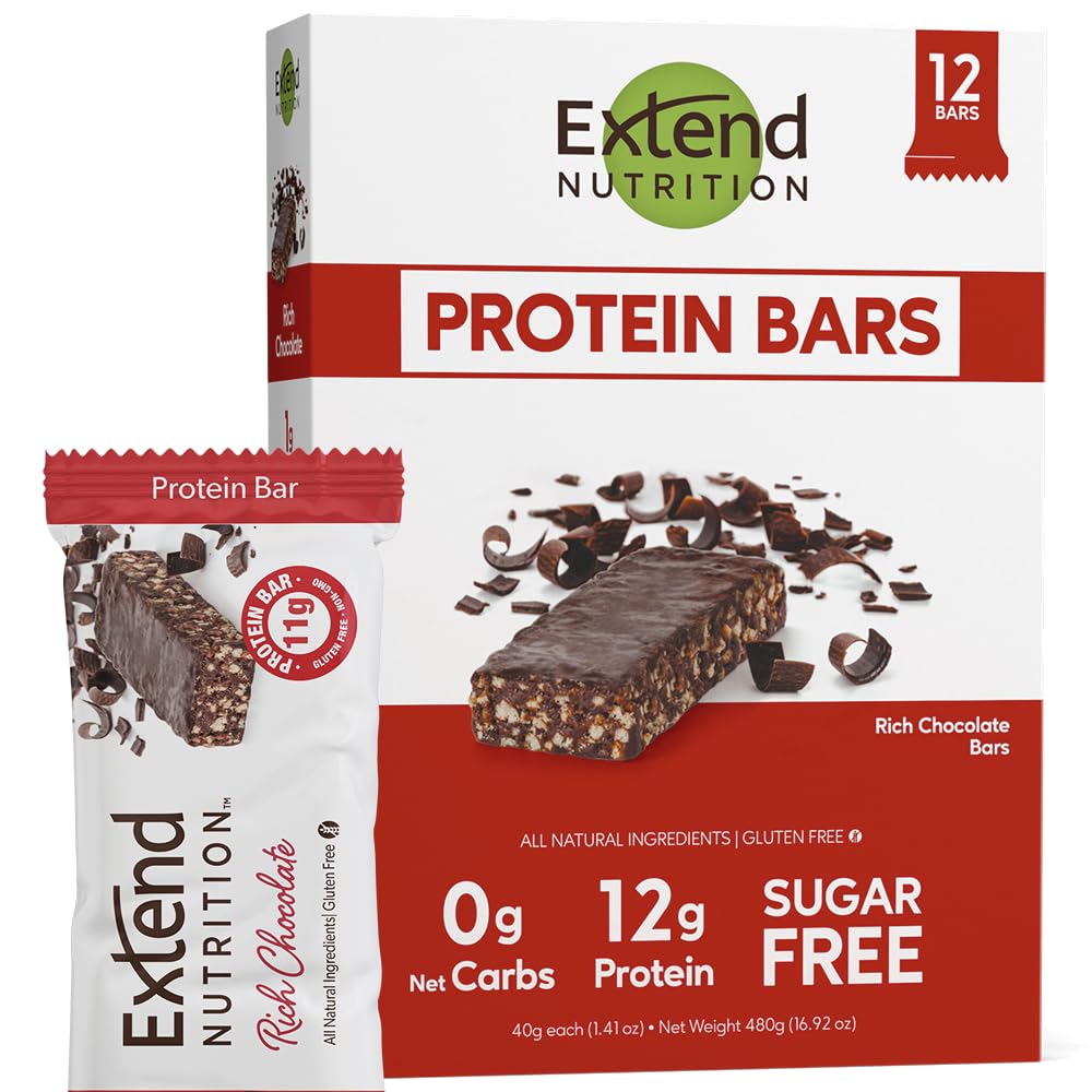 Extend Bar barra proteina sin azúcar en empaque, snack práctico.