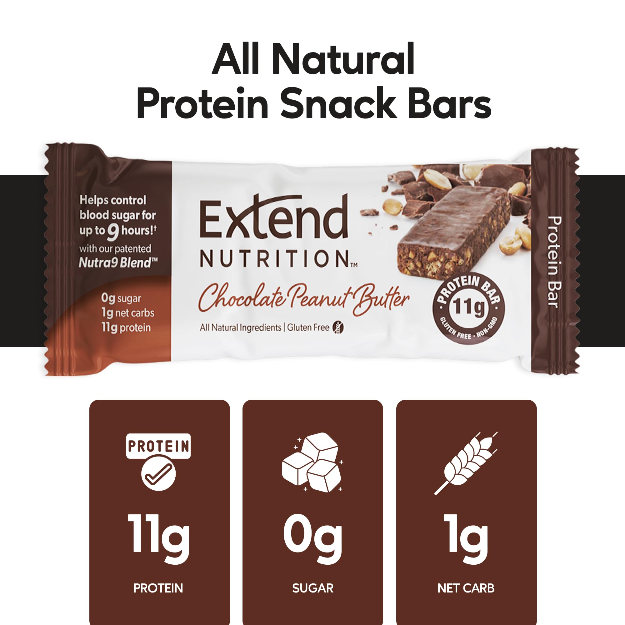 Opción Extend Bar apta para keto y bajo en carbohidratos.
