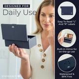 EYEPOCKET dos semanas de almacenamiento para lentes diarios, ideal para planificar viajes.