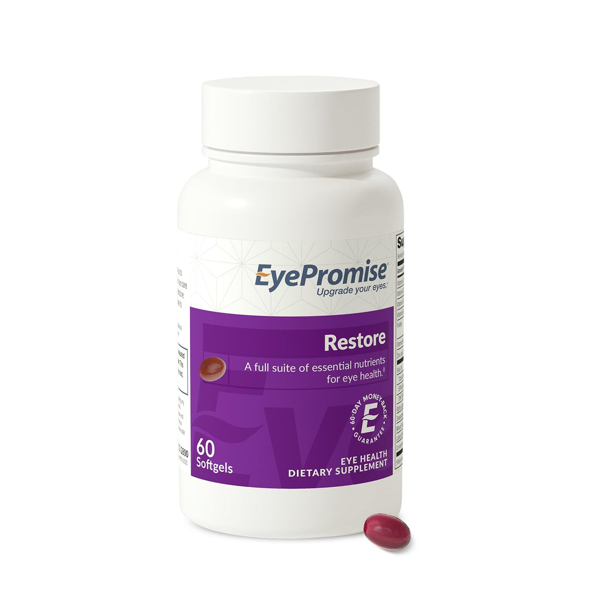 EyePromise Restore: botella de softgels para cuidado diario de los ojos