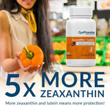 EyePromise Zeaxantina + Luteína empaque limpio y cómodo para almacenar en casa.