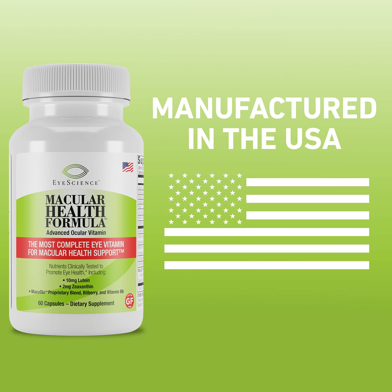 EyeScience Macular Health Formula: usuario tomando cápsulas durante la comida