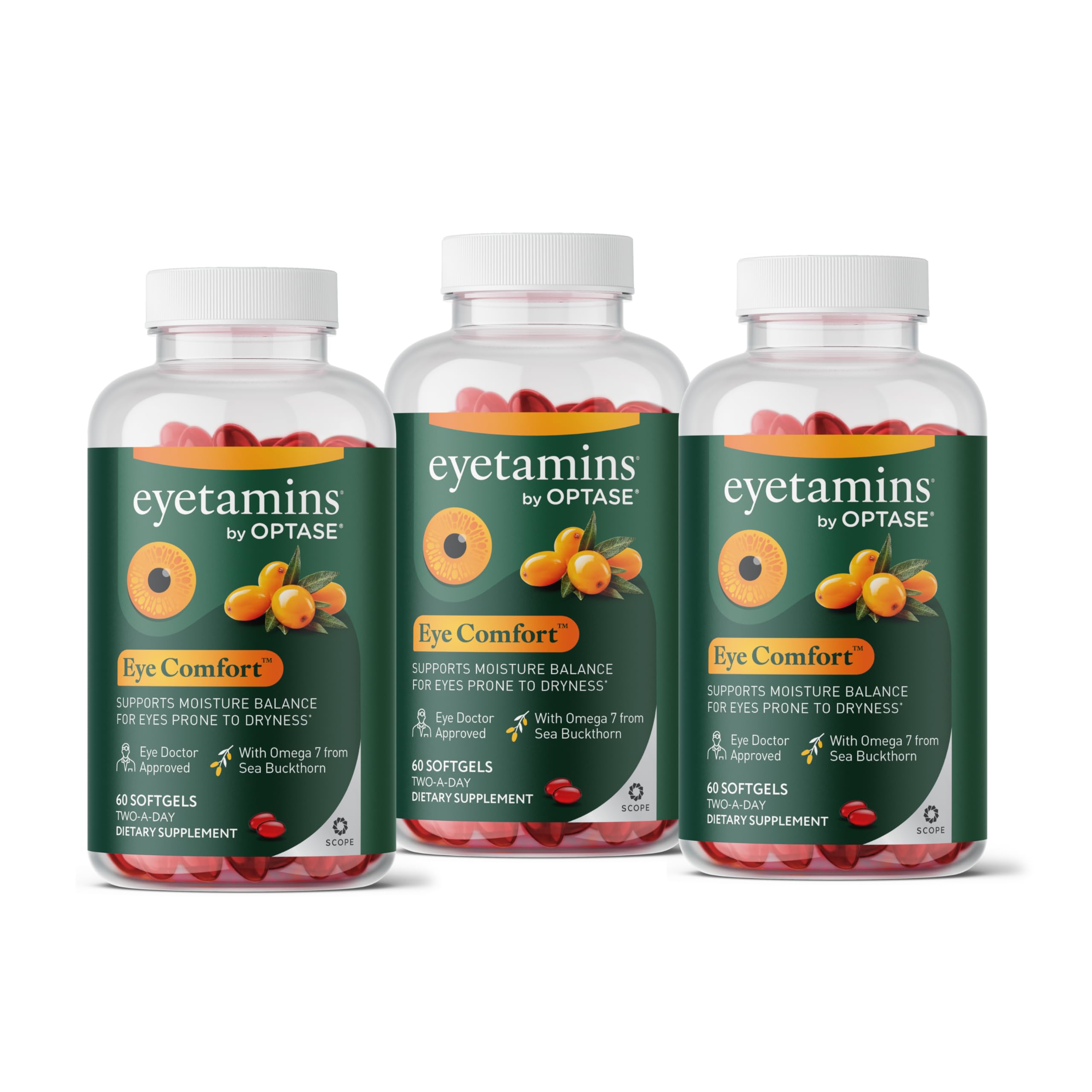 eyetamins aceite espino amarillo orgánico, fuente vegana de omega-7 para la humedad ocular.