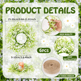 EYNDYN anillos para velas bebe aliento gypsophila en mesa central