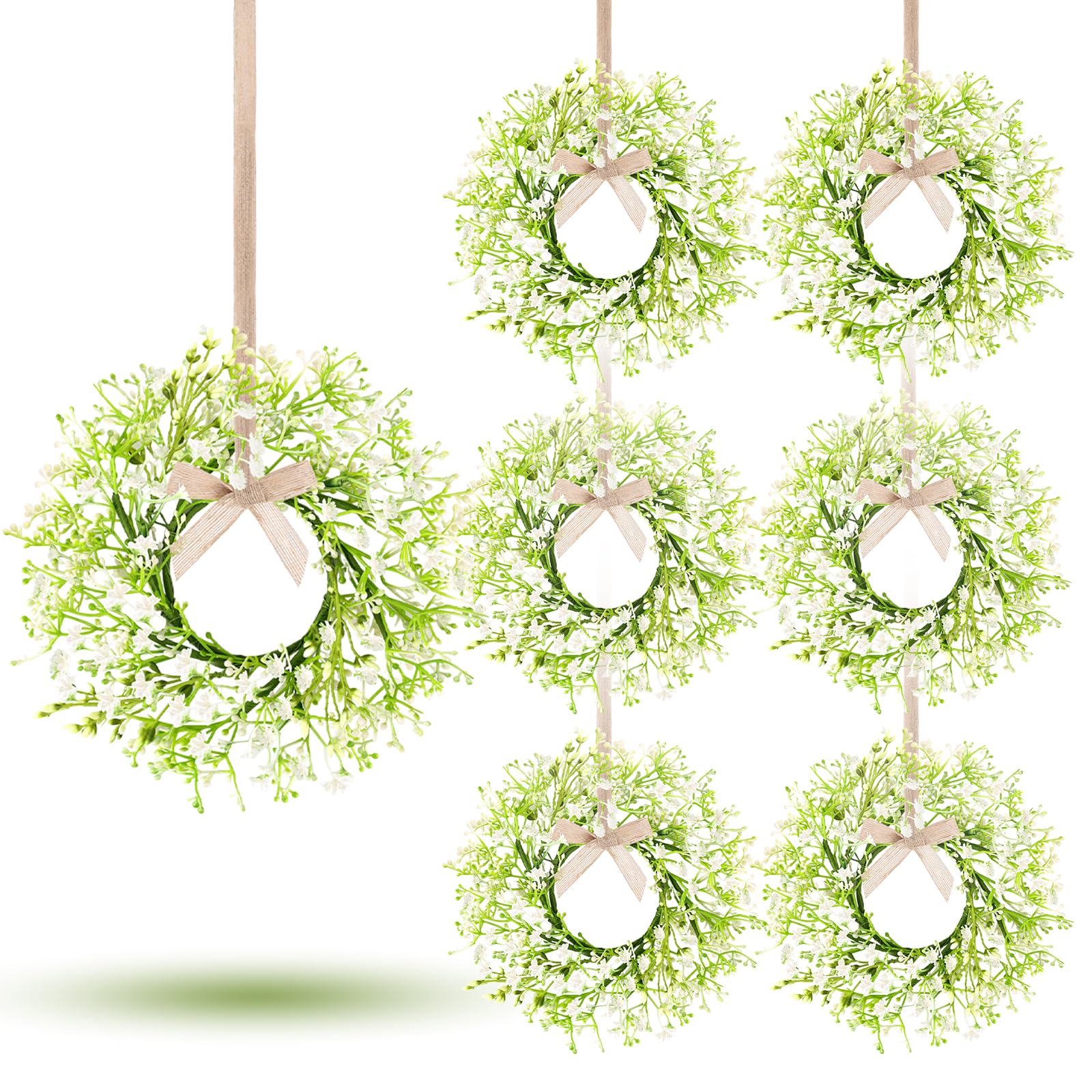 EYNDYN corona colgante bebe aliento gypsophila para decorar entrada exterior
