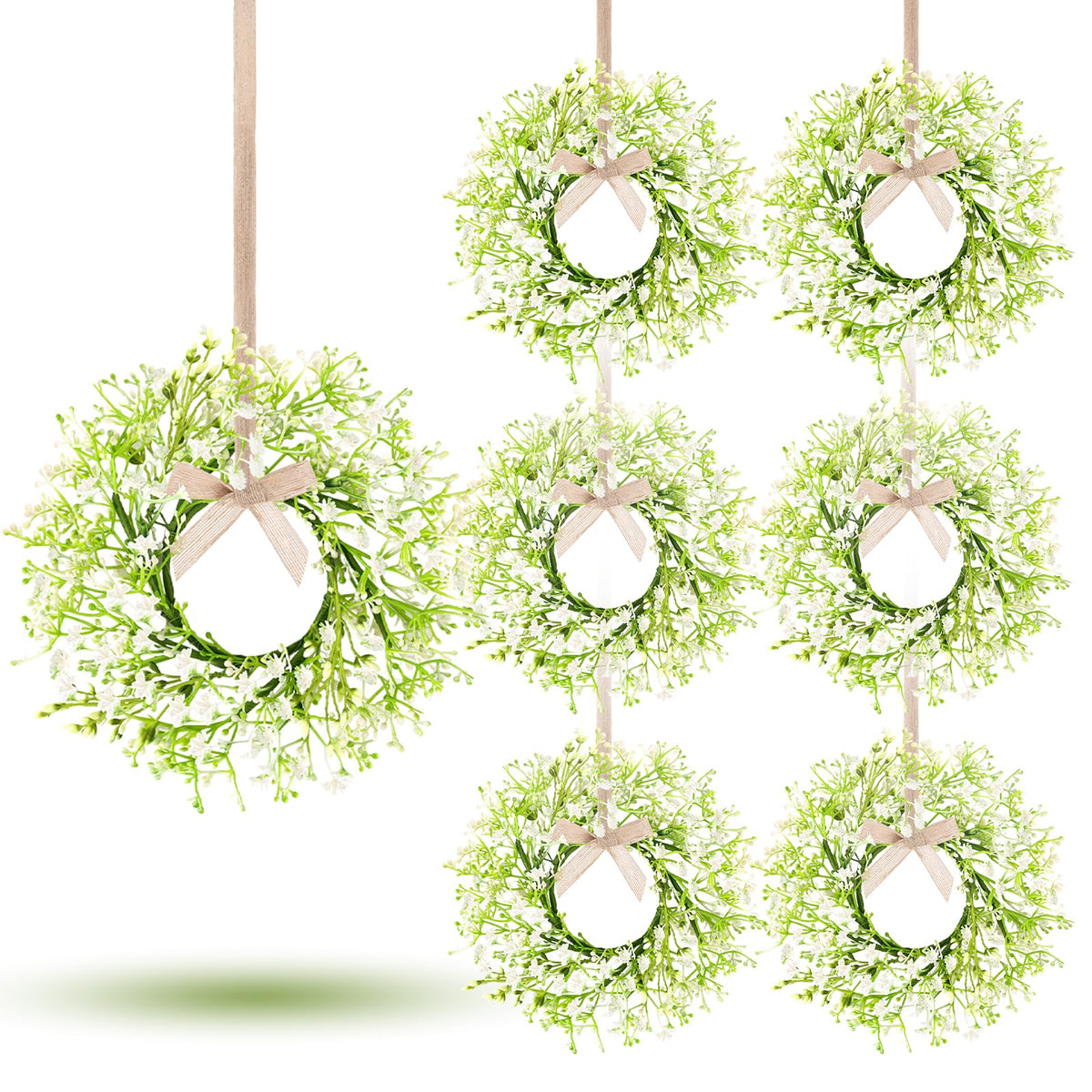 EYNDYN corona colgante bebe aliento gypsophila para decorar entrada exterior