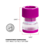 EZY DOSE Capacidad para cuatro pastillas por compartimento, ideal para dosis diarias