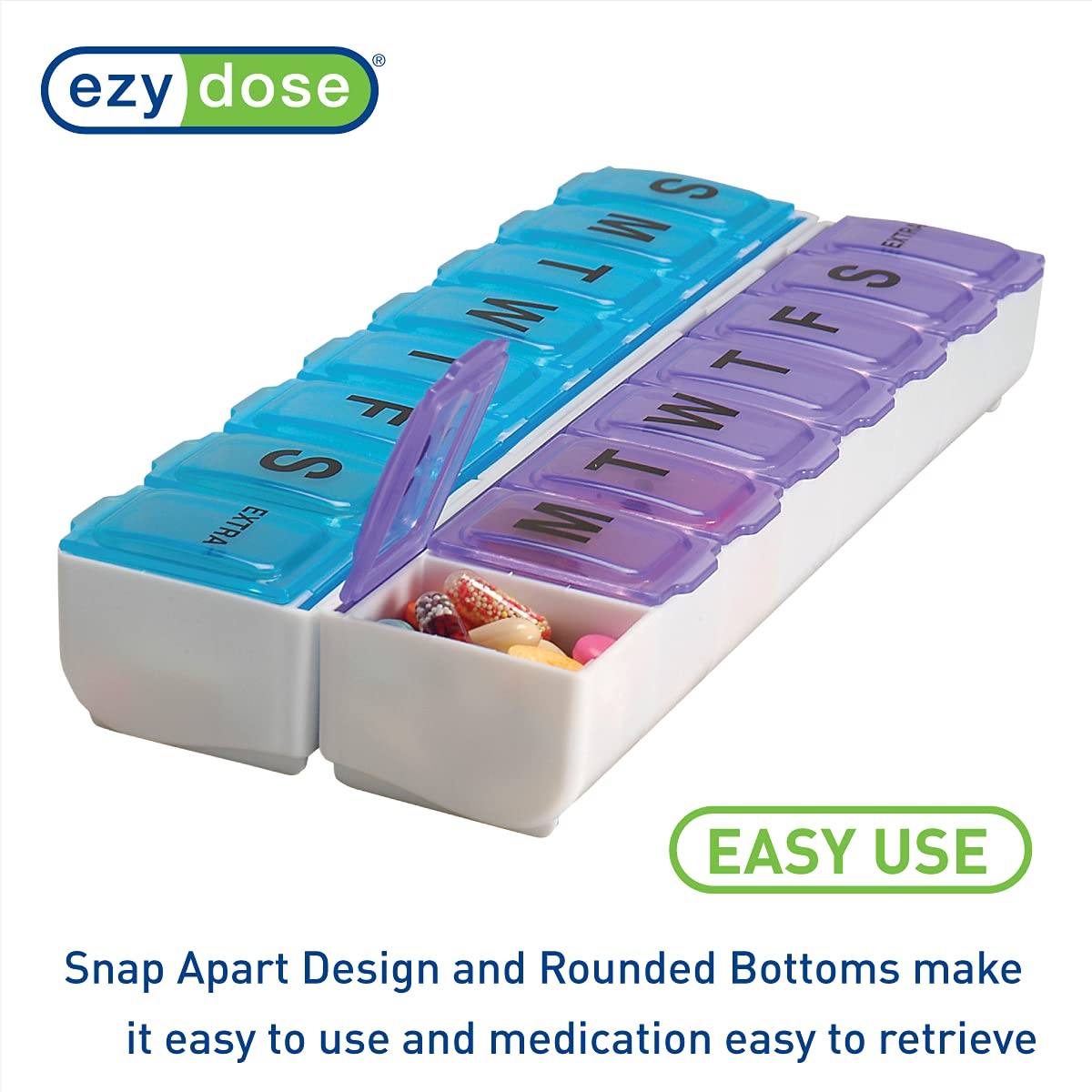EZY DOSE diseño portátil ideal para viajar y llevar medicación