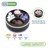ez-dose dispensador de pastillas de acceso fácil para uso diario.