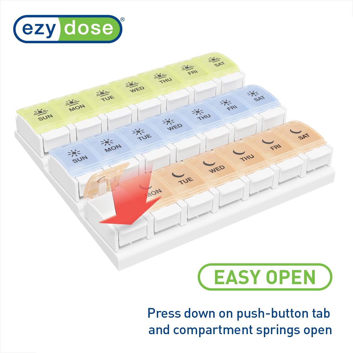 EZY DOSE libre de BPA, seguridad para tus medicamentos.