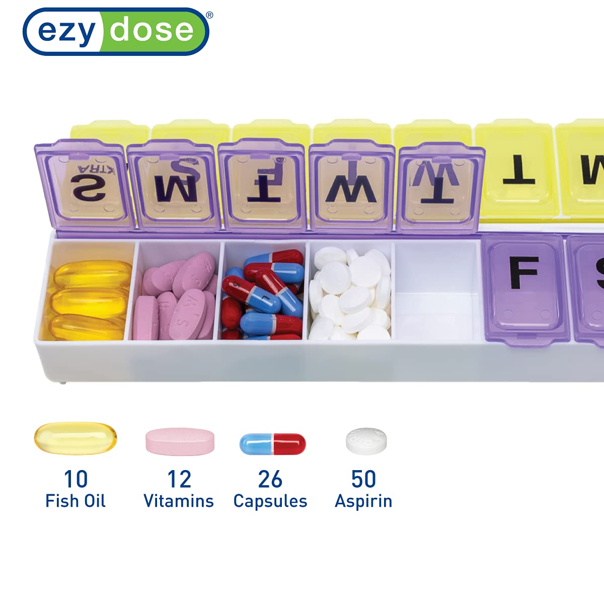 Diseño portátil EZY DOSE para llevar medicación de viaje.