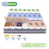 EZY DOSE con tres tiempos del día, acceso rápido a tus pastillas.