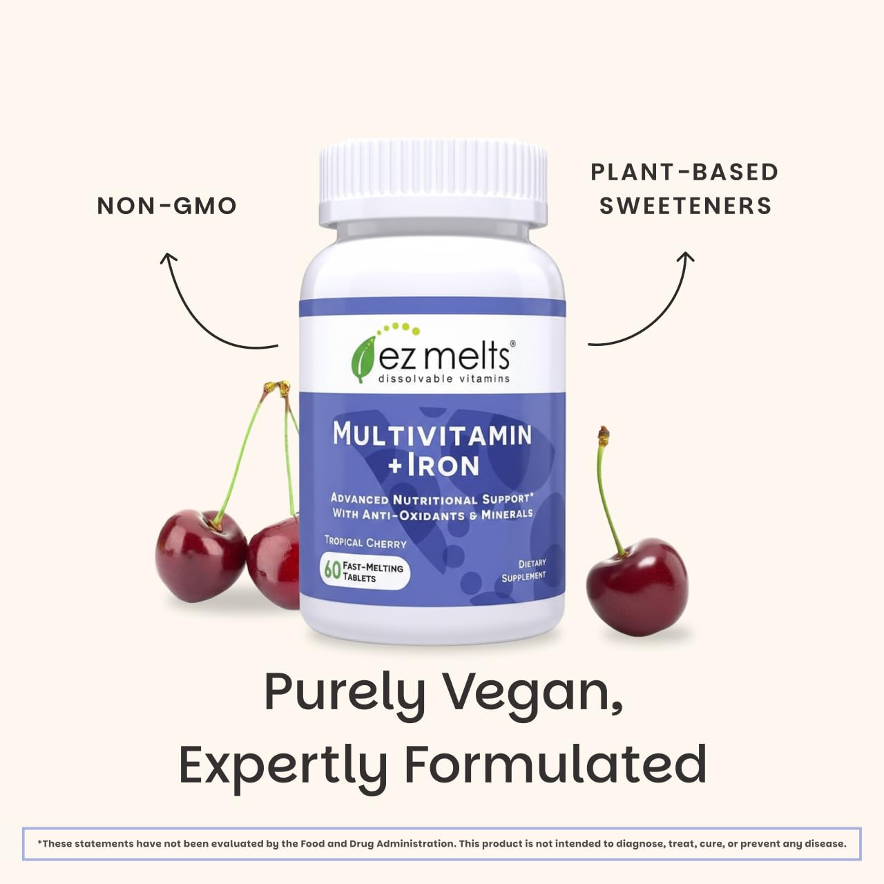 Ingredientes antioxidantes visibles que apoyan energía con EZ Melts.
