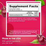 EZ Melts B1 25 mg con sabor a cereza para un impulso de energía