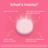 EZ Melts Biotina apoyo para cabello, piel y uñas