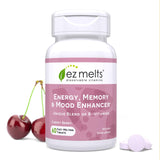 EZ Melts botella sabor cereza para energía suave.