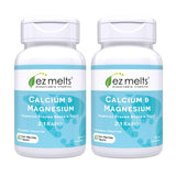 EZ Melts Calcium & Magnesium en botella, tabletas disolubles para uso diario