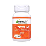 EZ Melts Citicoline: frasco con tabletas disolubles para apoyo diario de la memoria.