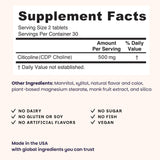 EZ Melts Citicoline: sabor fresa para consumo cómodo sin agua.