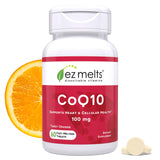 EZ Melts CoQ10: tableta disoluble en naranja para energía diaria.