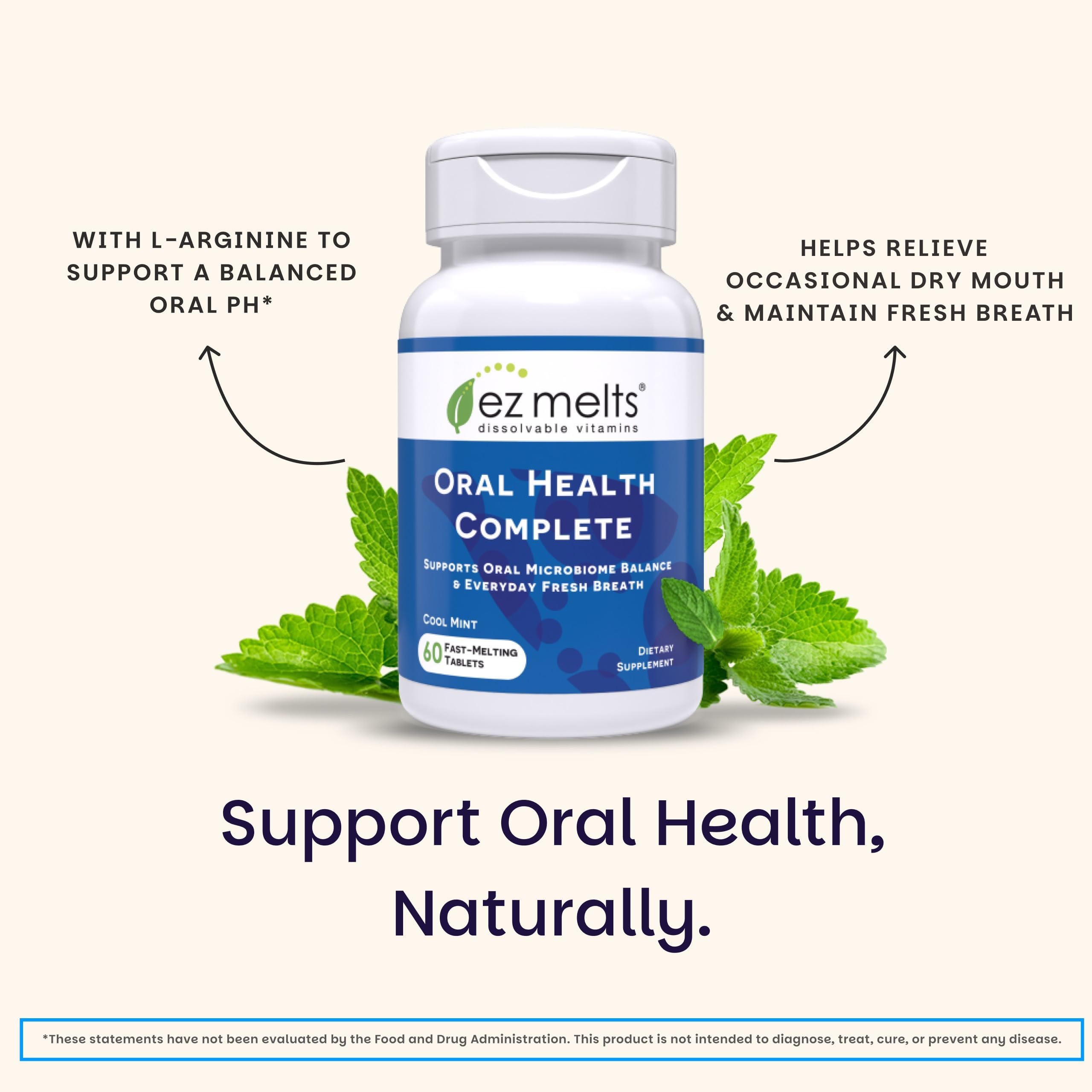 EZ Melts cuatro cepas probióticas para microbiota bucal equilibrada.