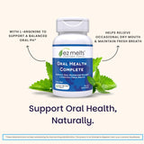 EZ Melts cuatro cepas probióticas para microbiota bucal equilibrada.