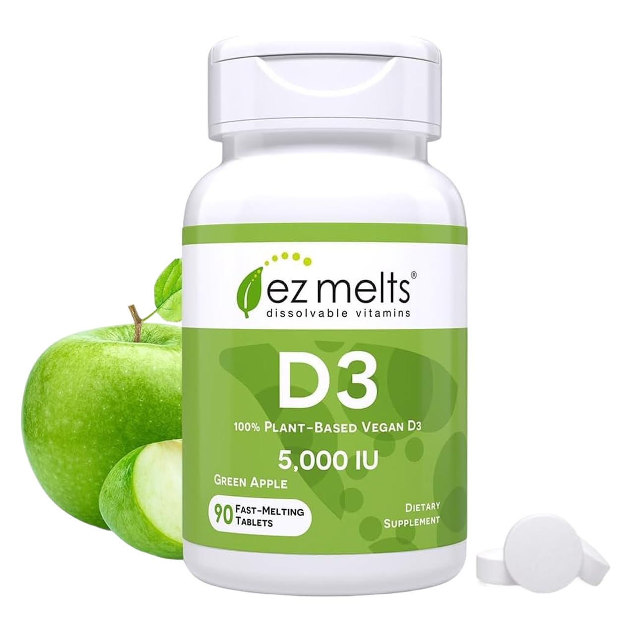 EZ Melts D3 disoluble en boca para apoyar la salud ósea.