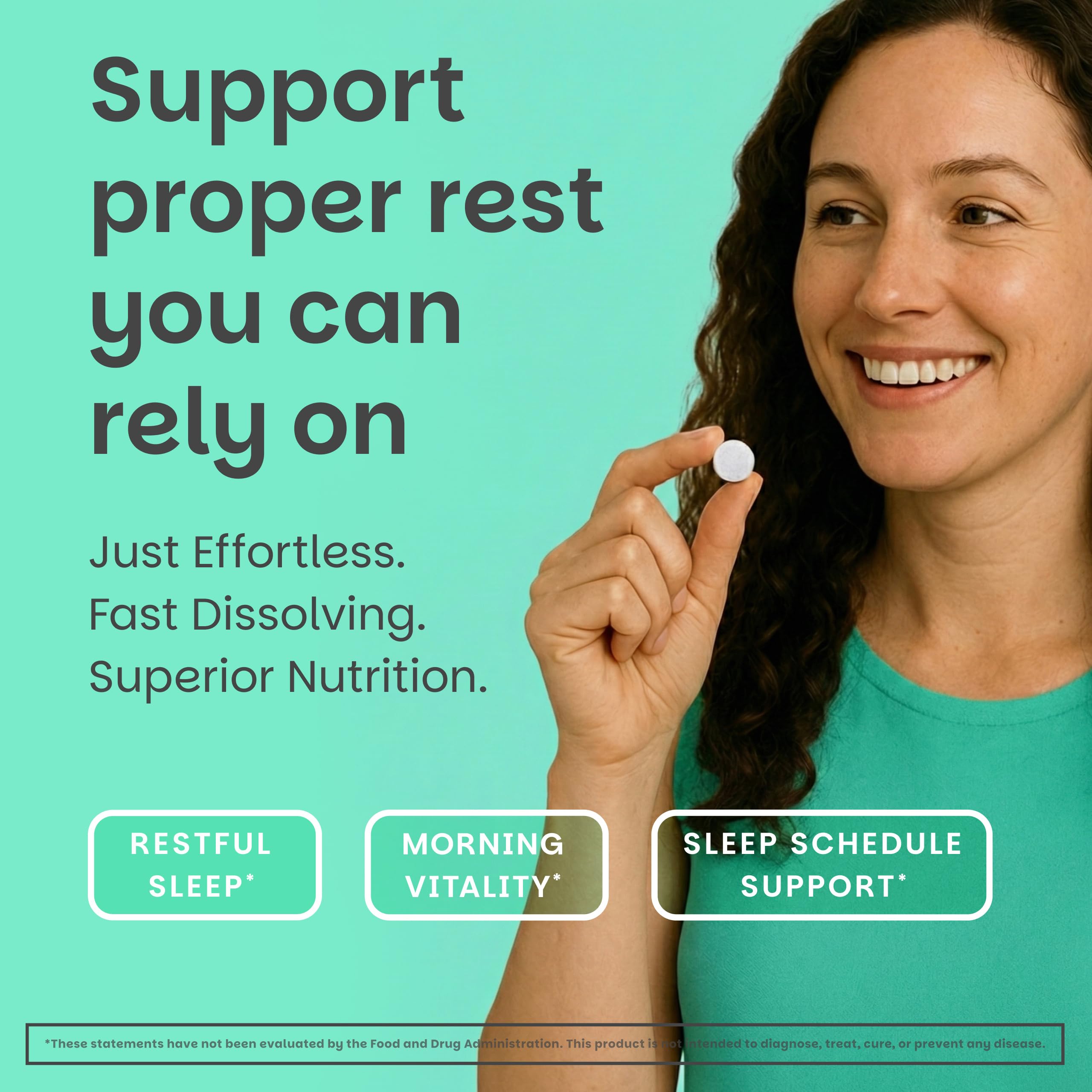 EZ Melts Melatonina: tabletas disolviéndose en la boca para dormir más rápido
