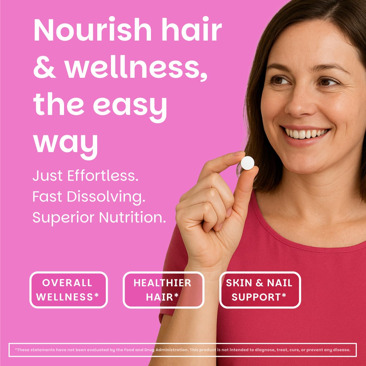 EZ Melts para el cabello: crecimiento capilar con vitaminas clave.