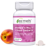 EZ Melts Mujeres multivitaminos disolubles con sabor durazno en bote para consumo diario