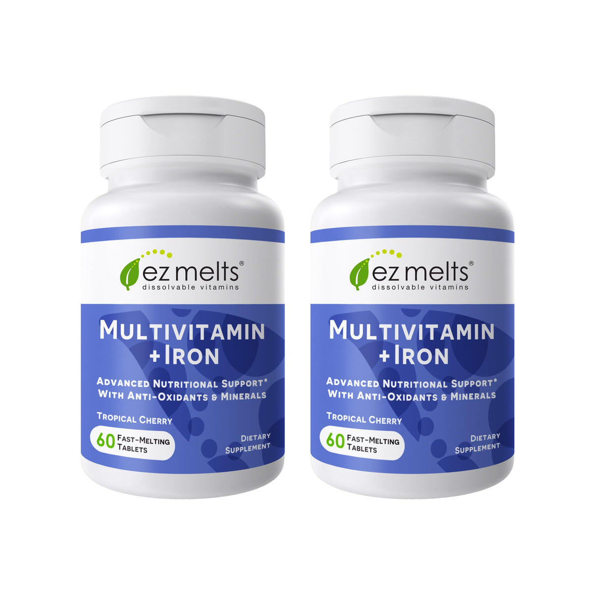 EZ Melts Multivitamínico botella sabor cereza tropical para uso diario