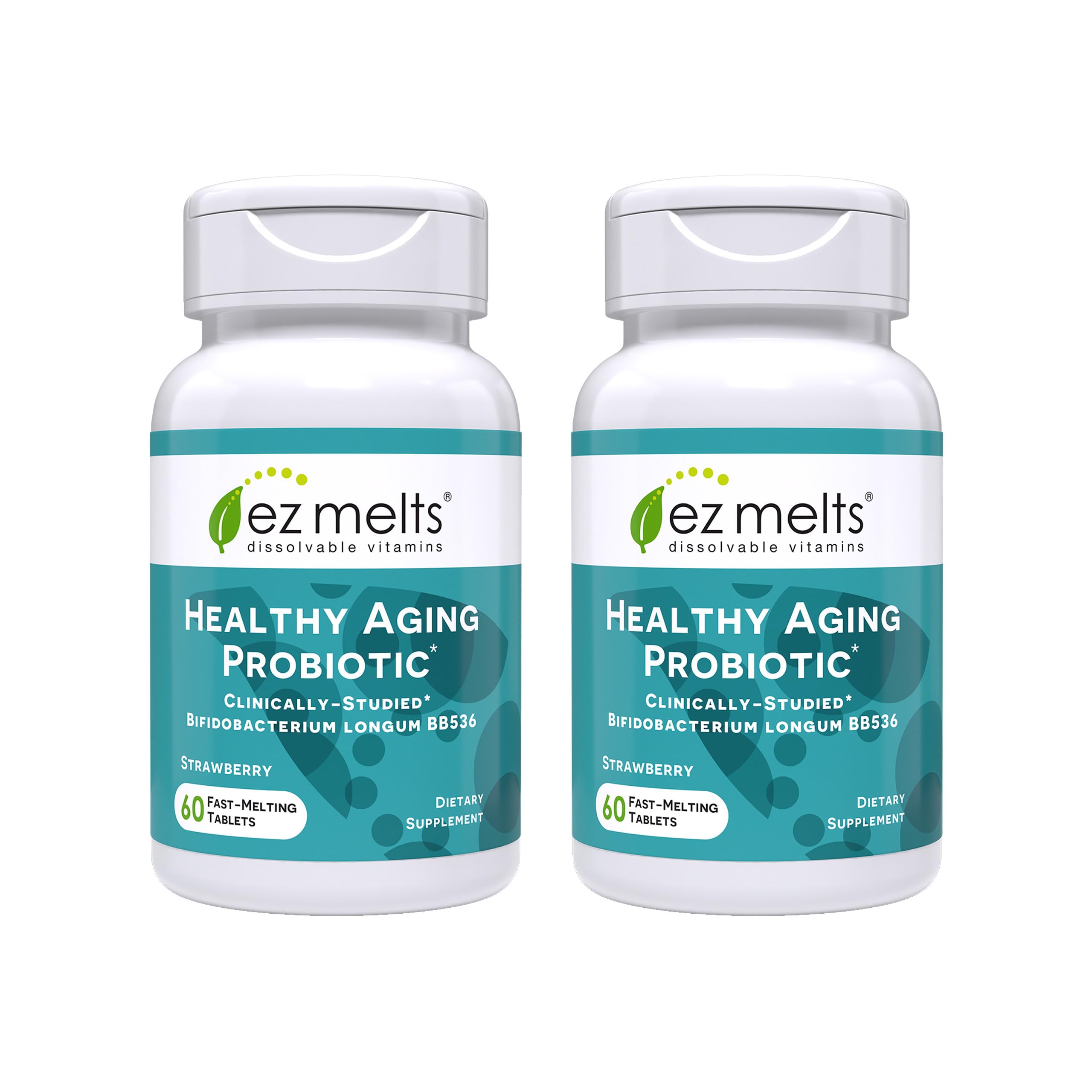 EZ Melts probiótico: tabletas disolubles sabor fresa para apoyo digestivo diario