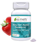 EZ Melts probiótico en envase para envejecimiento saludable