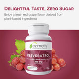 EZ Melts resveratrol antioxidante con knotweed japonés para apoyo inmunológico.