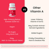EZ Melts Vitamina A: apoyo para sistema inmune y función respiratoria.
