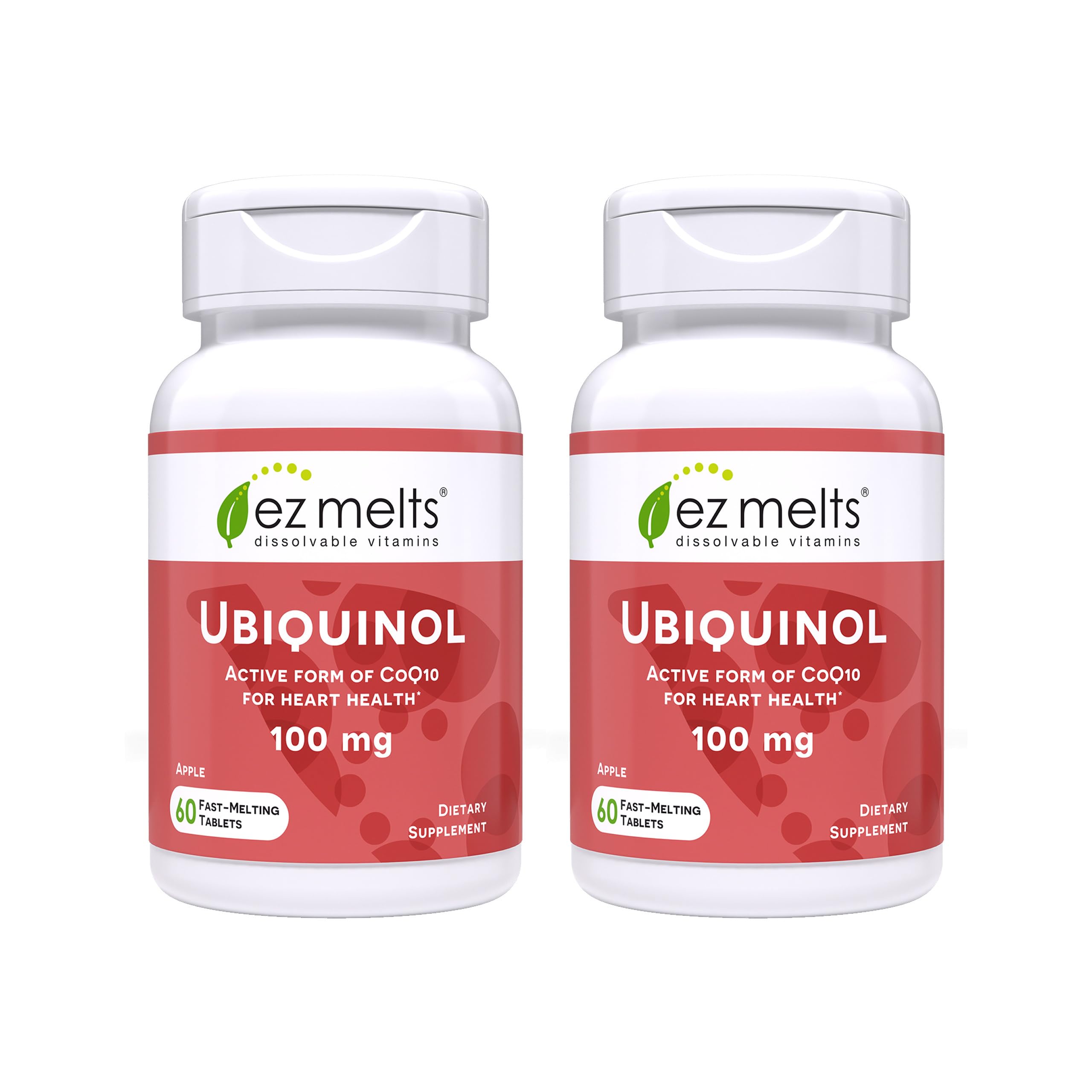 EZ Melts Ubiquinol 100 mg, tabletas disolubles en la boca para mayor comodidad.