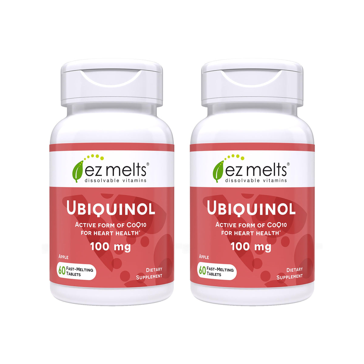 EZ Melts Ubiquinol 100 mg, tabletas disolubles en la boca para mayor comodidad.