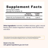 EZ Melts Vitamina B6 fórmula sin sabores artificiales para ingesta limpia