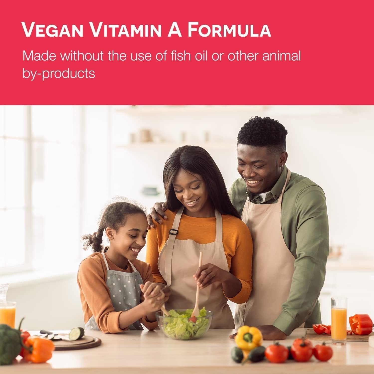 EZ Melts Vitamina A: envase vegano libre de organismos modificados para elección consciente