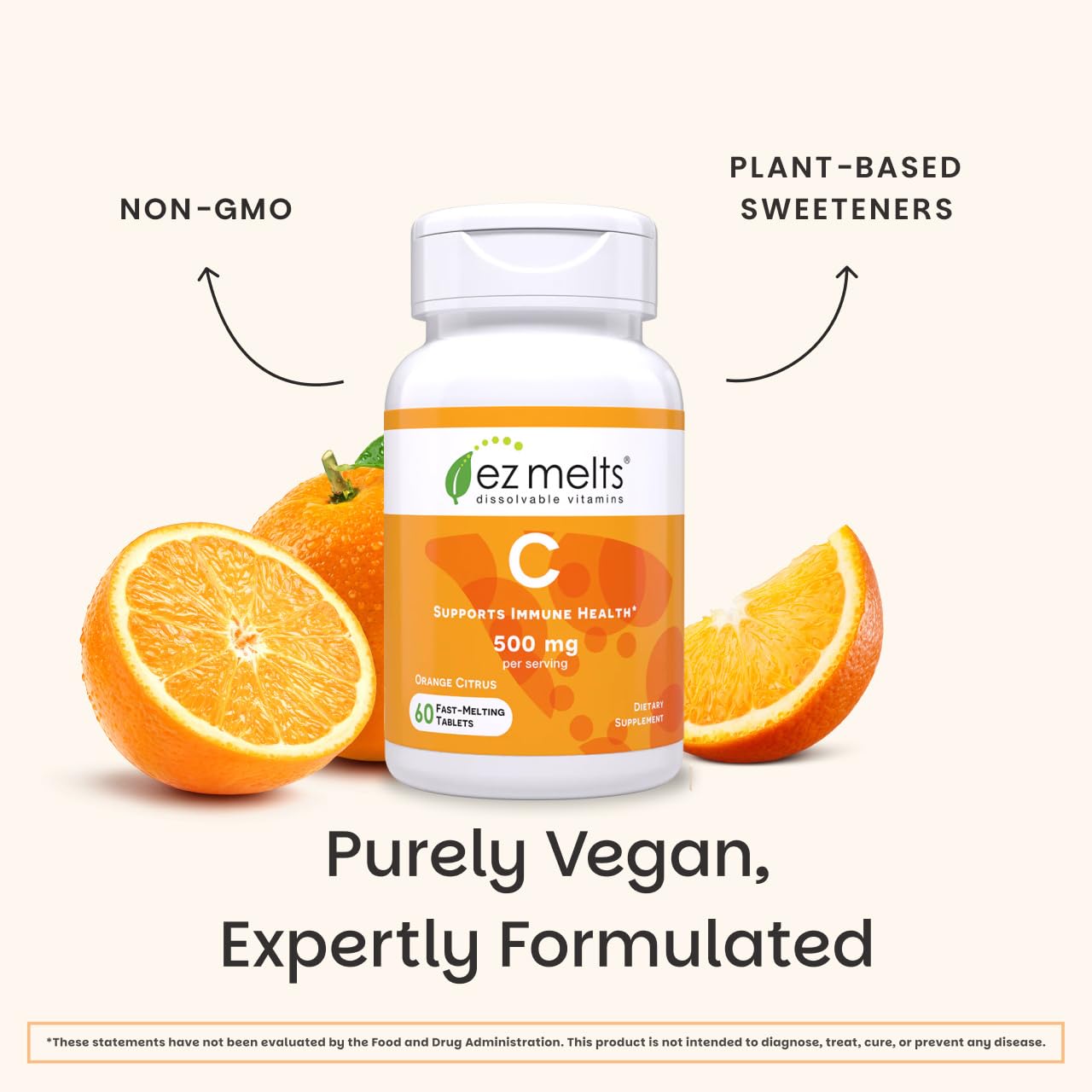 EZ Melts Vitamin C: sin sabores artificiales para paladar limpio
