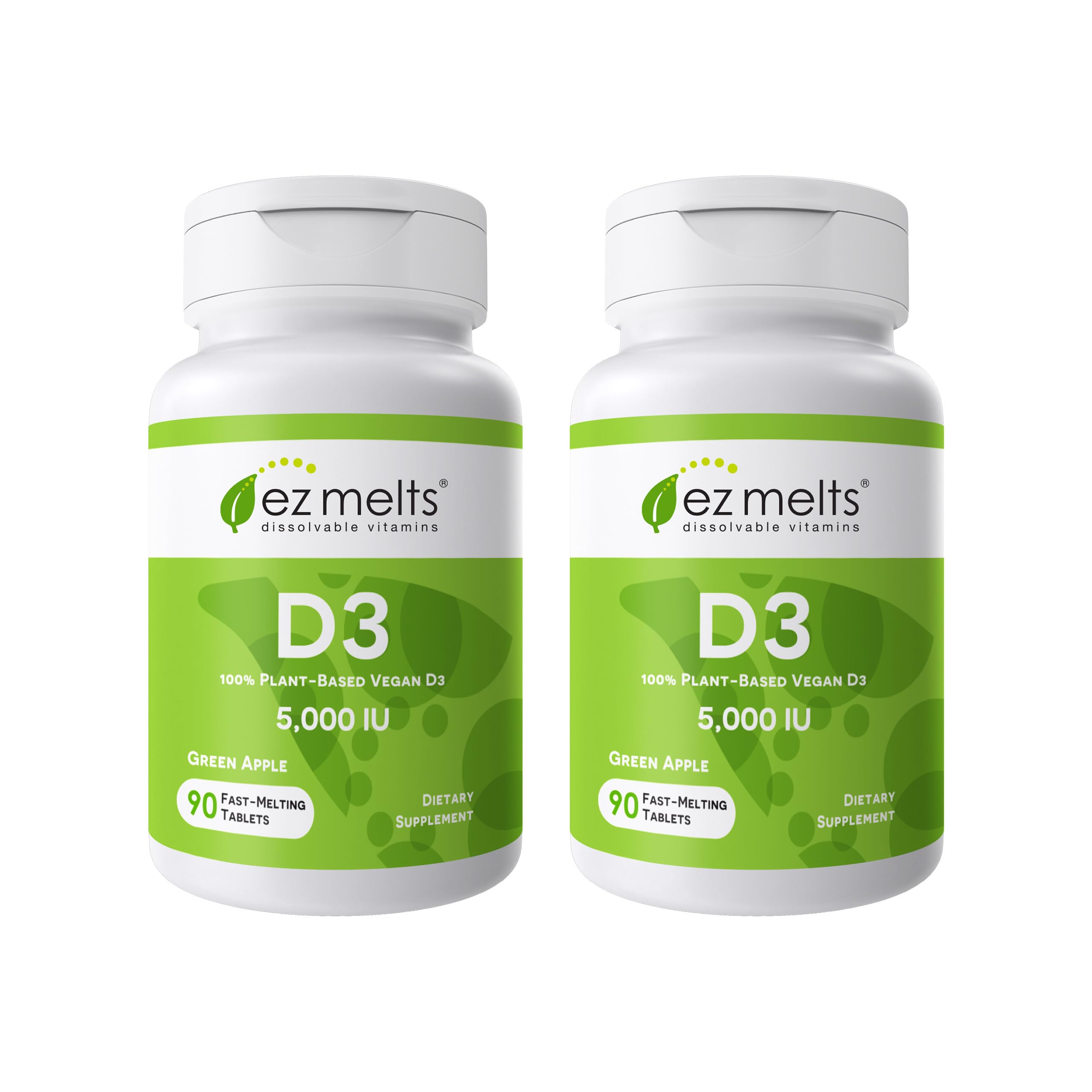 EZ Melts Vitamina D3 5000 UI, tableta soluble para huesos y dientes.