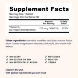EZ Melts Vitamina D3, sabor manzana verde, tableta disoluble.