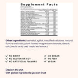 Vitaminas metiladas B1, B12 y folato para mejor absorción.
