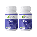EZ Melts Zinc botella frontal: inicio diario con apoyo suave para la inmunidad.