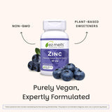 EZ Melts Zinc sin gluten: opción apta para dietas sensibles.