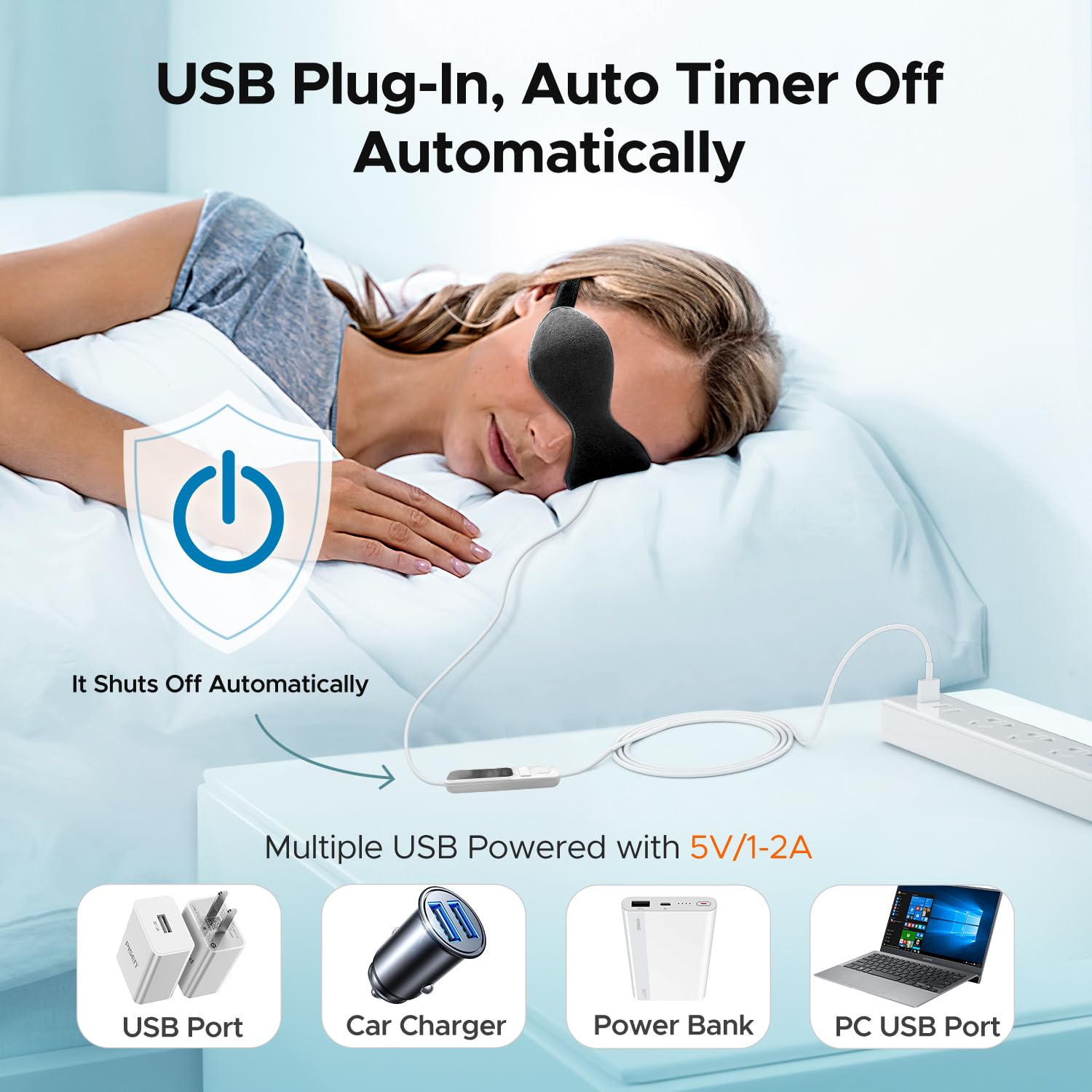 Ezona alimentación por USB para usar en casa o viaje.