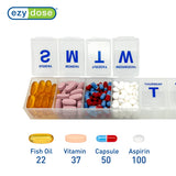EZY DOSE compartimentos grandes 3XL para almacenar dosis diarias.