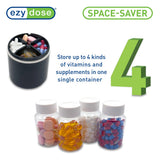 EZY DOSE cuatro compartimentos para organizar vitaminas