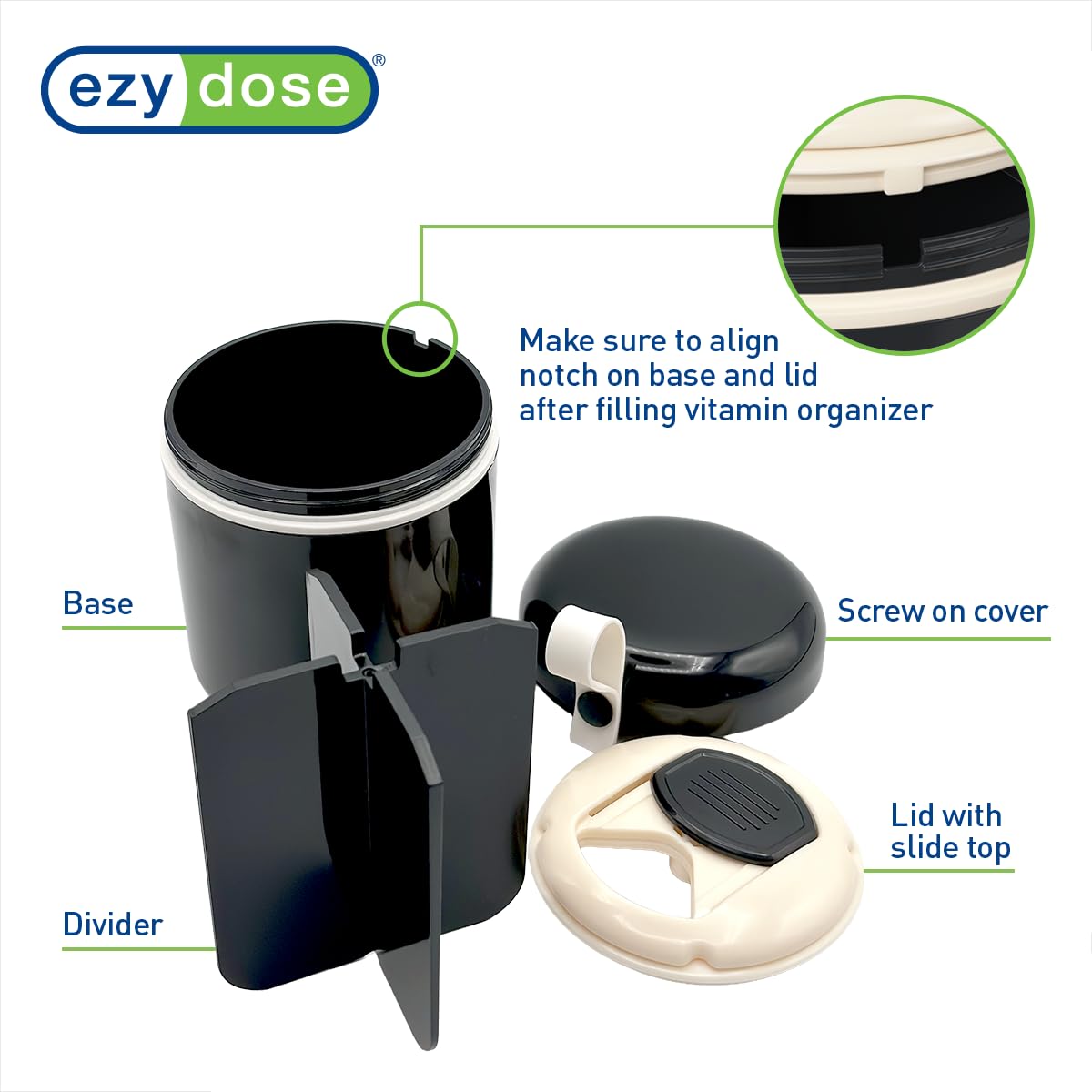 EZY DOSE diseño anti-mezcla para evitar confusiones